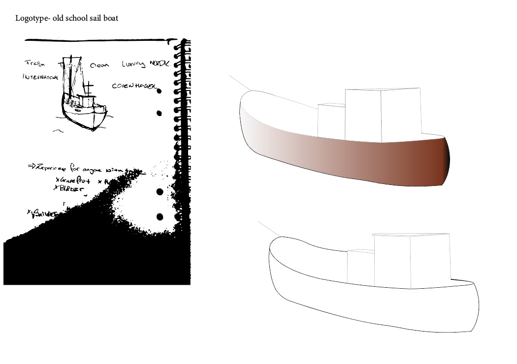 First logotype attempt — old school sailboat
