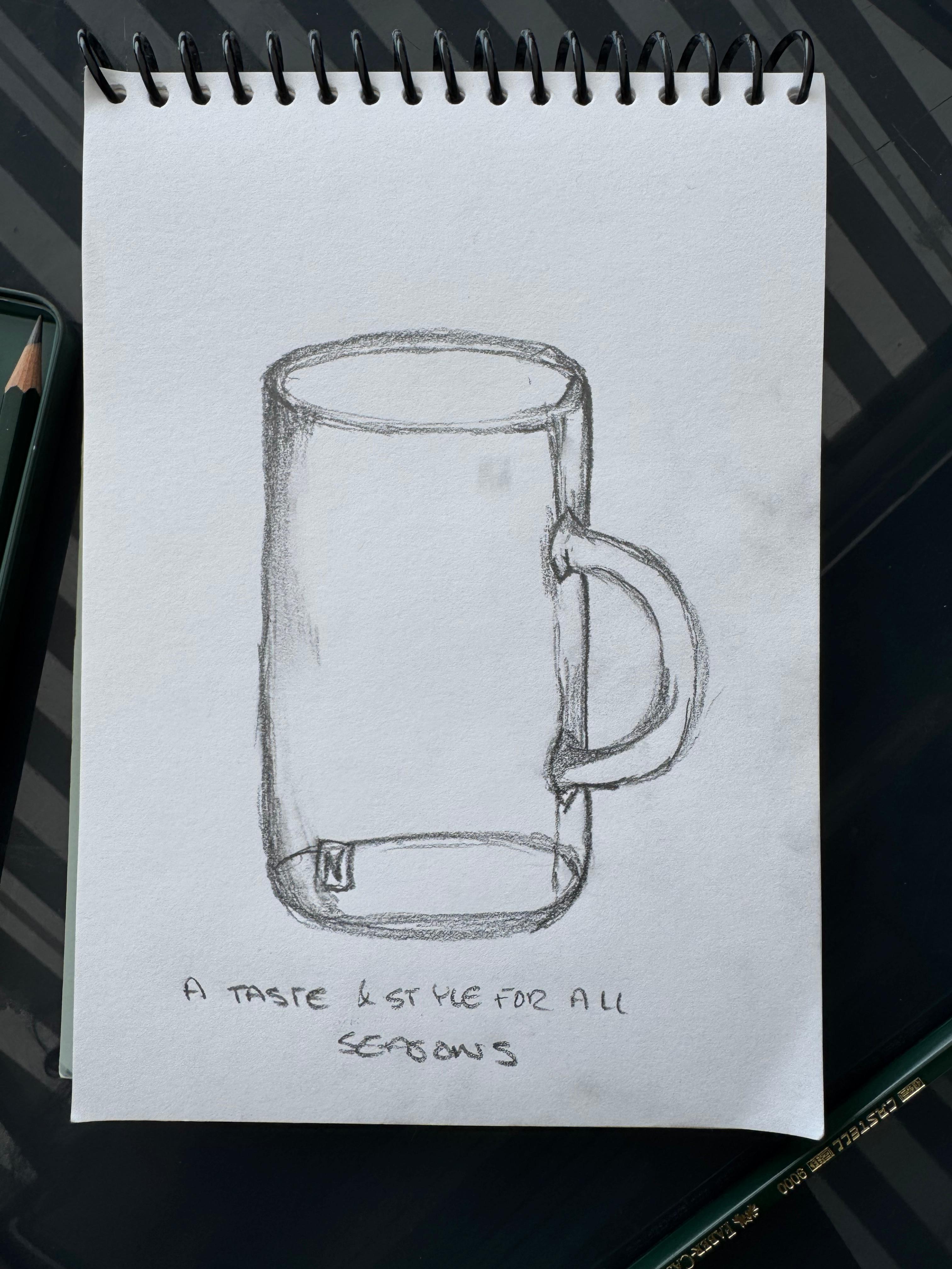 Nespresso mug sketch — a taste and style for all seasons